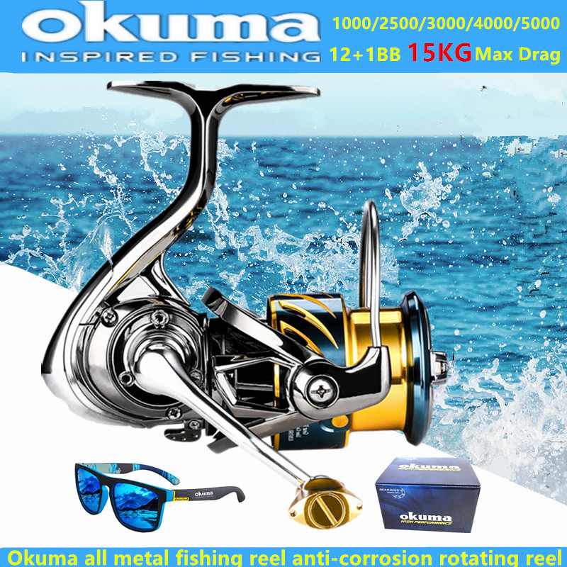 Fishing Equipment Daiwa - Okuma Całkowicie Metalowy Kołowrotek Wędkarski 12+1BB