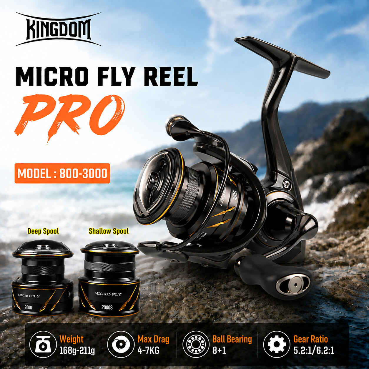 Fishing Equipment Daiwa - Kingdom Micro Fly Pro Fishing Spinning